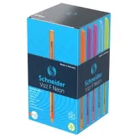 Ручка шариковая Schneider "Tops 505 F Candy", узел 0.8 мм, синие чернила, корпус неон микс