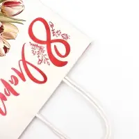 Пакет подарочный крафт &laquo;С 8 Марта!&raquo;, 21 х 11 х 27 см