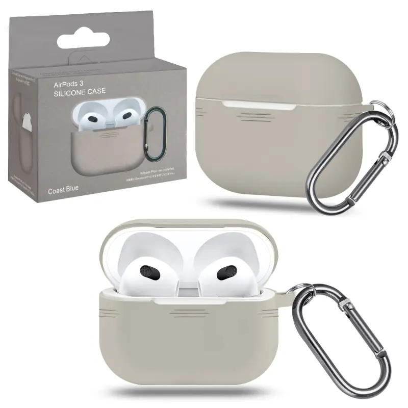 Чехол APods 3 с карабином №1 stone