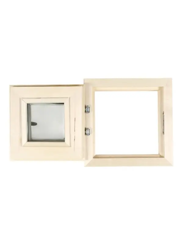 Окно, 30&times;30см, однокамерный стеклопакет, осина