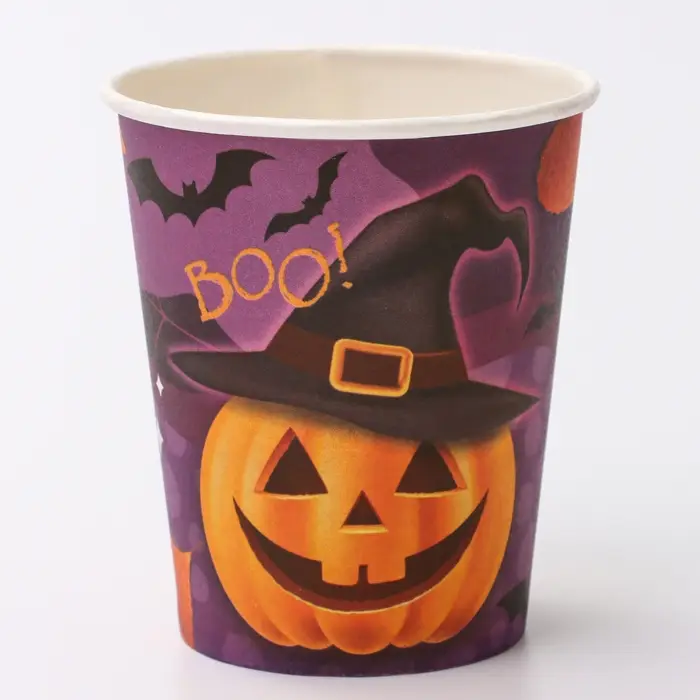 Стакан одноразовый бумажный &laquo;Весёлая тыква&raquo;, 250 мл , на Хэллоуин