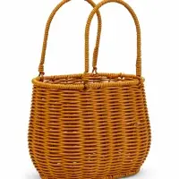 Корзина пластик 21 х 13 х 17 см, ручка13 см металл карскас коричневый