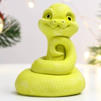 Новый год. Символ 2025. Фигура "Змейка Фея" лимонная, 7х6см