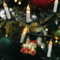 Гирлянда «Нить» 6 м с насадками «Свечи на прищепке», IP20, тёмная нить, 30 LED, свечение тёплое белое, 220 В Гирлянда «Нить» 6 м с насадками «Свечи на прищепке», IP20, тёмная нить, 30 LED, свечение тёплое белое, 220 В