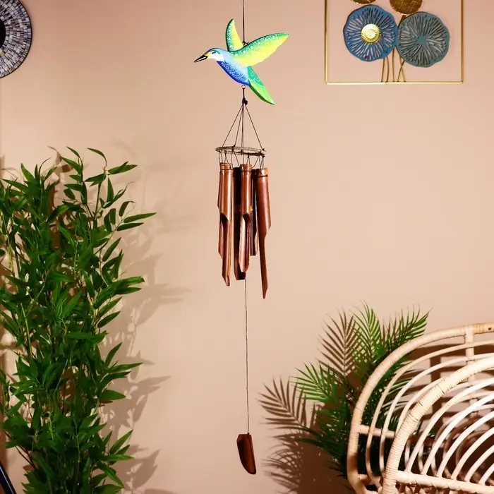 Музыка ветра "Колибри" бамбук 22х11х100 см