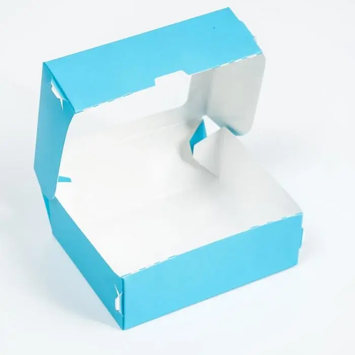 Контейнер на вынос, голубой, 10&times;8&times;3.5 см