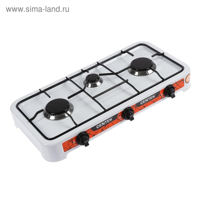 Плитка газовая Centek CT-1522, 3 конфорки, белая Плитка газовая Centek CT-1522, 3 конфорки, белая