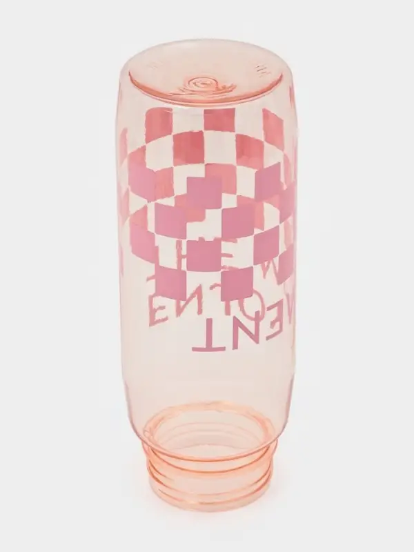 Ланч-бокс, 2 отделения, 2 яруса, с вилкой и ложкой, бутылкой 500мл,20х17х5,5 см,цвет розовый   10949