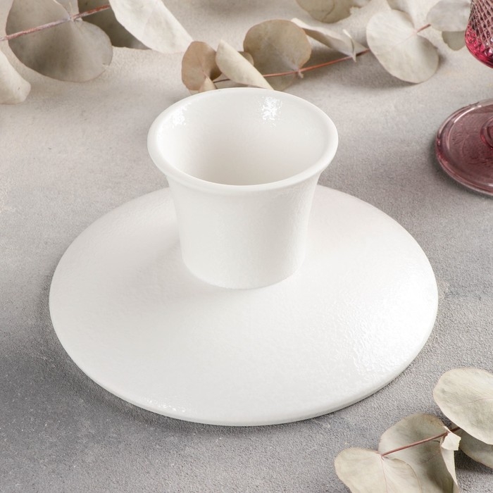 Блюдо керамическое для торта &laquo;Гравитация&raquo;, 16,5&times;8,5 см, цвет бежевый