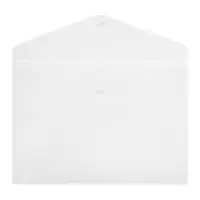 Папка-конверт на кнопке А4, 150 мкм, Calligrata Standard, прозрачная, белая