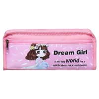 Пенал школьный на молнии Calligrata "Аниме", 2 отделения, розовый Пенал школьный на молнии Calligrata "Аниме", 2 отделения, розовый