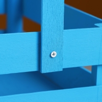 Кашпо деревянное 24.5&times;13.5&times;9 см "Двушка Лайт", двухреечное, голубой Дарим Красиво