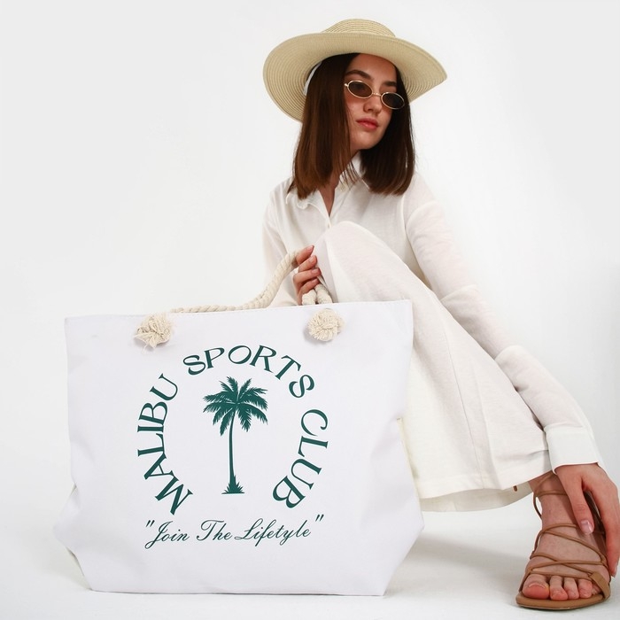 Сумка женская пляжная Nazamok Сумка женская пляжная Nazamok "Malibu sports club", 47*37*13,5 см