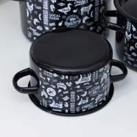 Набор эмалированных кастрюль &laquo;Ферма&raquo;, 3 предмета: 1,5 л, 2,9 л, 4,5 л