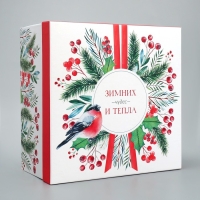 Коробка подарочная &laquo;Зимних чудес&raquo;, 26.2 х 26.2 х 14 см, Новый год