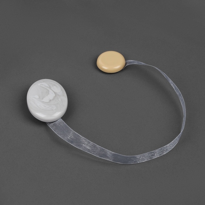 Подхват для штор, 5 &times; 3,5 см, цвет светло-серый