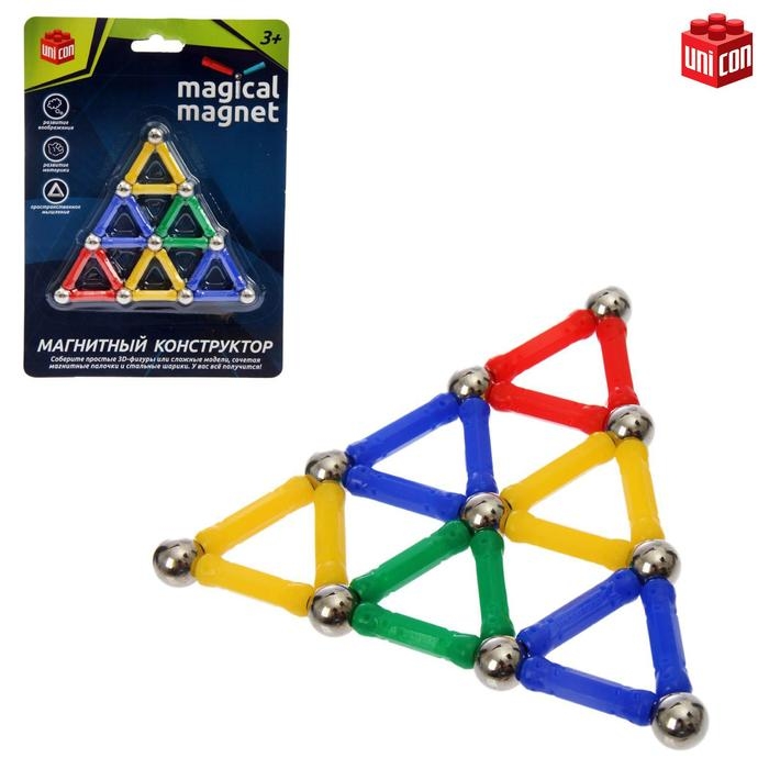 Конструктор магнитный &laquo;Треугольник&raquo;, 28 деталей