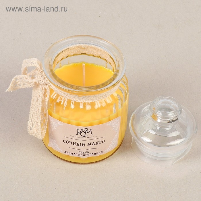 Свеча в банке ароматизированная Свеча в банке ароматизированная "Сочный манго" 180гр, время горения 45ч