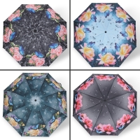 Зонт полуавтоматический &laquo;Дождливый день&raquo;, 3 сложения, 8 спиц, R = 49 см, цвет МИКС