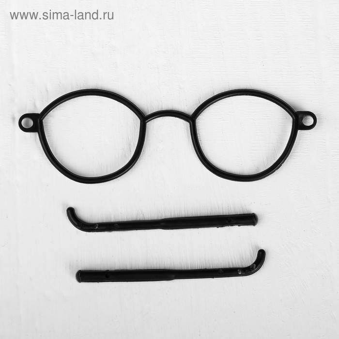 Очки для игрушек, набор 4 шт., цвет чёрный Очки для игрушек, набор 4 шт., цвет чёрный