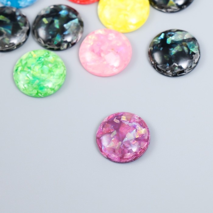 Декор для творчества пластик "Цветная слюда" набор 12 шт 1,6х1,6х0,5 см