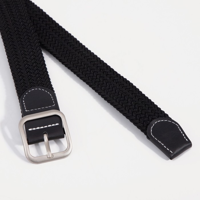 Ремень женский, ширина 3,3 см, пряжка металл, цвет чёрный