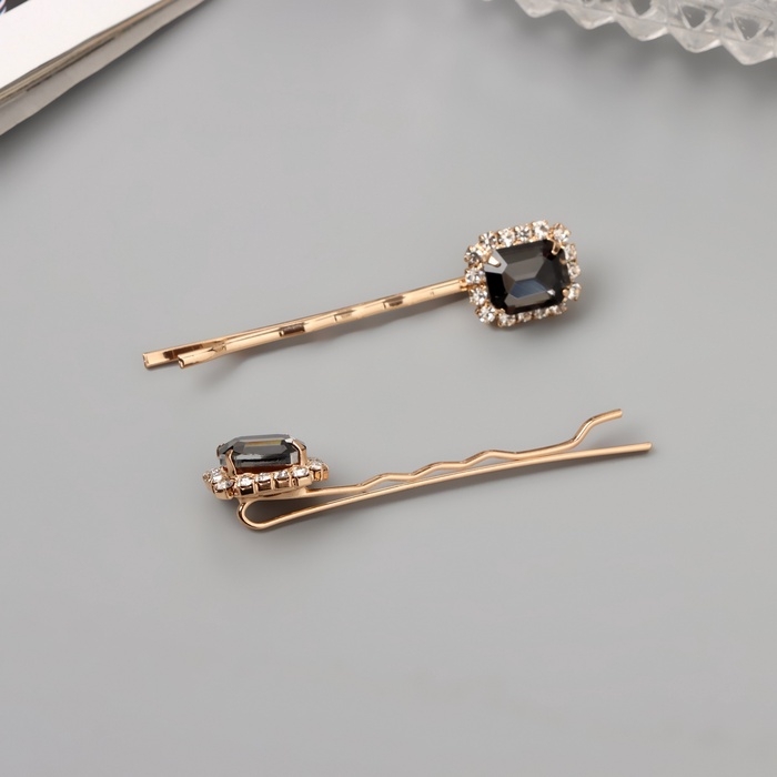 Невидимка для волос &laquo;Морвен&raquo; (набор 2 шт) грация, 5 см, золото