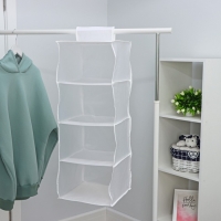 Органайзер подвесной &laquo;Стейт&raquo;, 4 отделения, 80&times;30&times;30 см, цвет белый