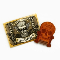 Расческа для бороды в конверте «Череп» 7,3 х 9,7 см Расческа для бороды в конверте «Череп» 7,3 х 9,7 см