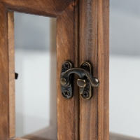 Подсвечник дерево на 1 свечу "Фонарь" состаренный 25х12,5х12,5 см