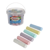 Мелки цветные для асфальта 21 штука, 7 цветов Calligrata TOP, цилиндр Мелки цветные для асфальта 21 штука, 7 цветов Calligrata TOP, цилиндр