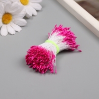 Тычинки для искусственных цветов глянец "Рисинки" фуксия набор 360 шт длина 6 см