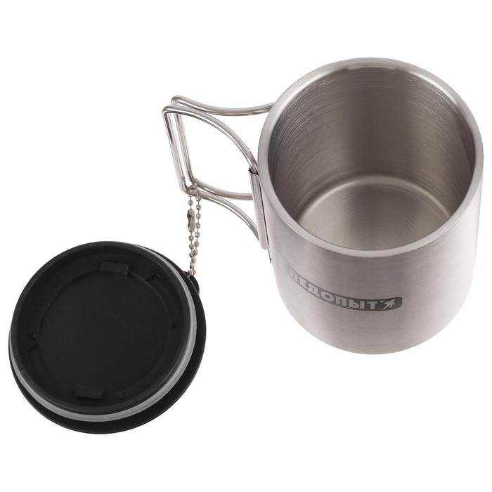 Кружка походная изотермическая &laquo;СЛЕДОПЫТ&raquo;, со складными ручками, 280 мл