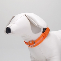 Ошейник с подсветкой размер М, ОШ 40-48 х 2,5 см, 3 режима свечения оранжевый