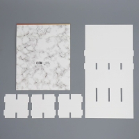 Коробка под 8 конфет и шоколад с ячейками, кондитерская упаковка, &laquo;Мрамор&raquo; 18 х 18 х 4 см