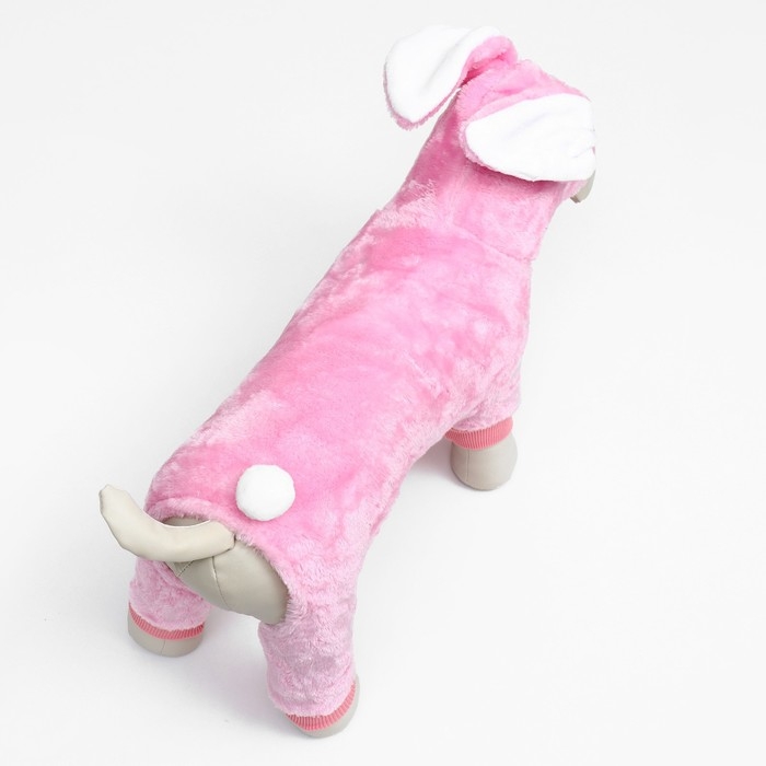 Комбинезон Комбинезон "Зайка" с капюшоном, размер XL (ДС 40 см, ОГ 50 см, ОШ 40 см), розовый