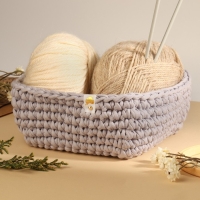 Бирка с кнопкой &laquo;Клубок&raquo;, 5 &times; 1,5 см, 10 шт, цвет белый/золотой