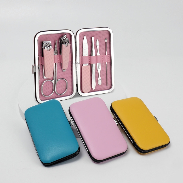 Набор маникюрный «Juice», 7 предметов, в футляре, цвет МИКС Набор маникюрный «Juice», 7 предметов, в футляре, цвет МИКС