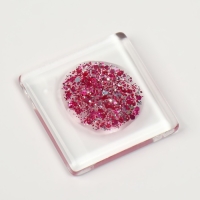 Гель лак для ногтей, &laquo;GLITTER FLASH&raquo;, 3-х фазный, 8мл, LED/UV, цвет прозрачный/малиновый (09)