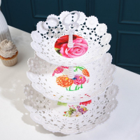 Этажерка-фруктовница &laquo;Клэр&raquo;, 3 яруса, 33/33/38 см, рисунок МИКС