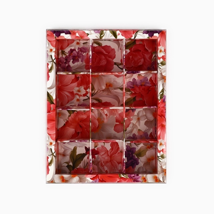 Коробка под 12 конфет с ячейками &laquo;Для тебя&raquo;, 14.5 х 18.5 х 3 см