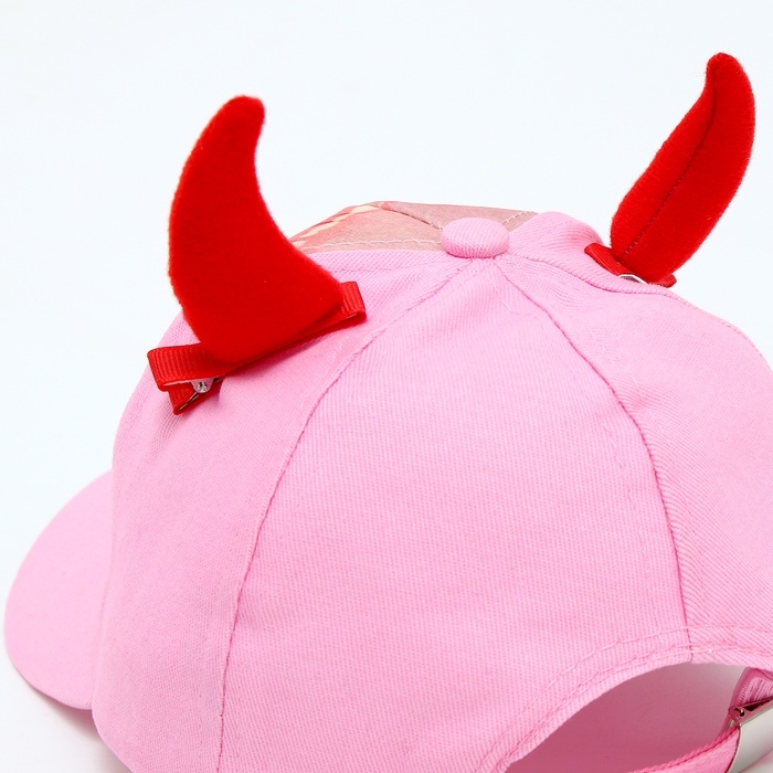 Кепка детская для девочки «Чертенок» аниме с заколками, р-р 52-54 5-7 лет Кепка детская для девочки «Чертенок» аниме с заколками, р-р 52-54 5-7 лет