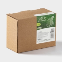 Набор фарфоровый для специй на бамбуковой подставке BellaTenero &laquo;Заяц с морковкой&raquo;, 2 предмета: солонка 50 мл, перечница 40 мл, цвет белый