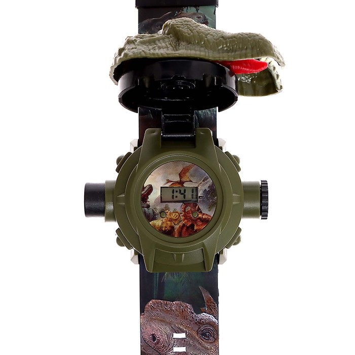 Часы-проектор &laquo;Эра динозавров&raquo;, свет