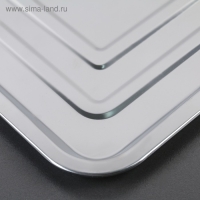 Противень из нержавеющей стали, 39,5&times;29,5 см, цвет хромированный