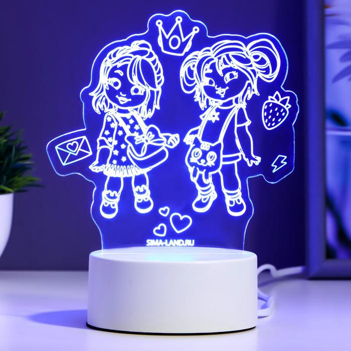 Светильник "Подружки" LED RGB от сети RISALUX