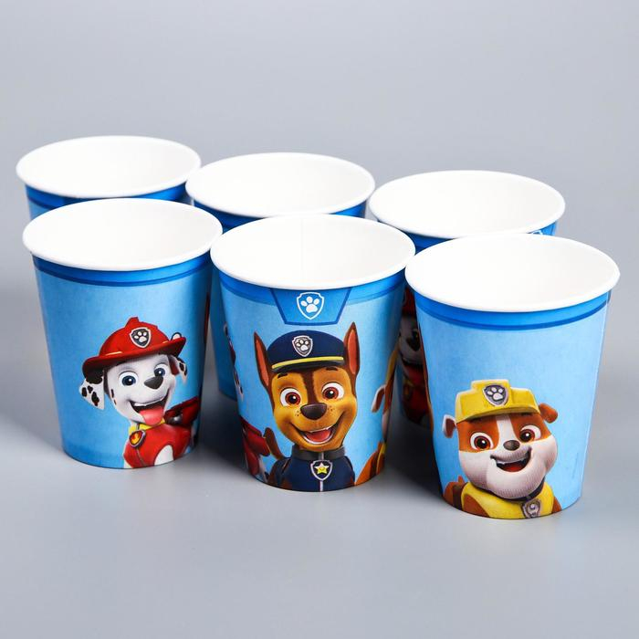 Набор бумажной посуды, на 6 персон Набор бумажной посуды, на 6 персон "С днем рождения!", Щенячий патруль