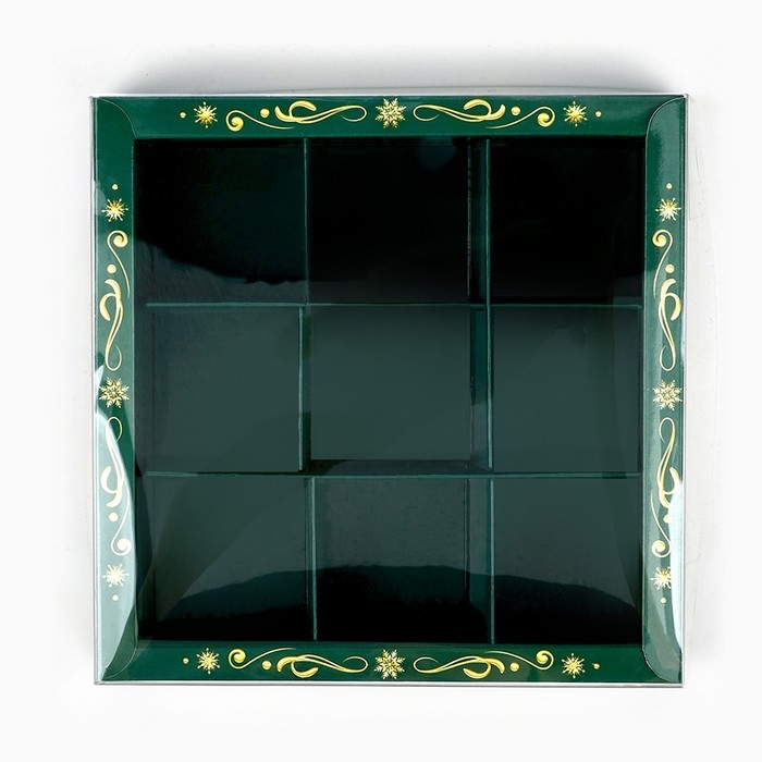 Коробка под 9 конфет с ячейками «Новогодняя сказка», 14.5 х 14.5 х 3 см, Новый год Коробка под 9 конфет с ячейками «Новогодняя сказка», 14.5 х 14.5 х 3 см, Новый год