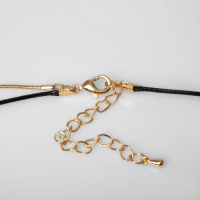 Кулон &laquo;Цепь&raquo; тотем, кольцо с иголкой, цвет чёрный в золоте, 70см