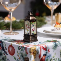 Светодиодная фигура &laquo;Бронзовый фонарь с щелкунчиком&raquo; 5 &times; 12 &times; 5 см, пластик, батарейки AG13х3 (в комплекте), свечение тёплое белое